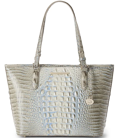 BRAHMIN Ombre Melbourne Collection Mindful Grey Medium Asher Tote Bag