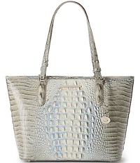 BRAHMIN Ombre Melbourne Collection Mindful Grey Medium Asher Tote Bag