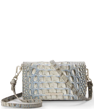 BRAHMIN Ombre Melbourne Collection Mindful Grey Minuette Crossbody Bag