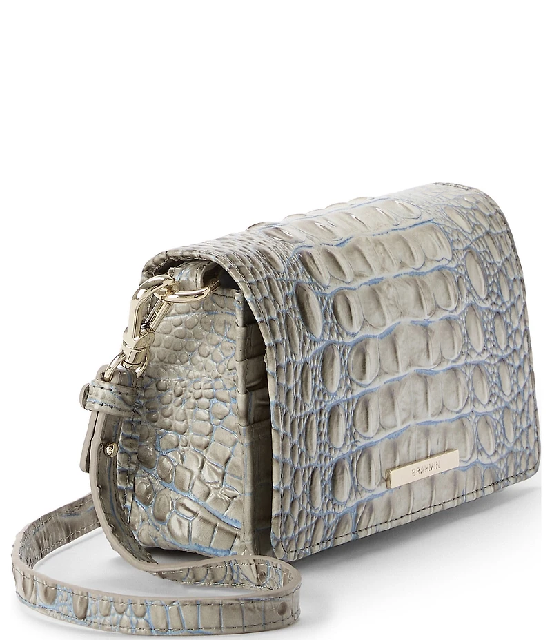 BRAHMIN Ombre Melbourne Collection Mindful Grey Minuette Crossbody Bag