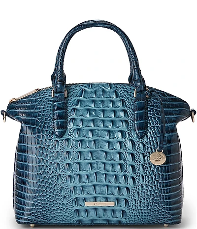 BRAHMIN Ombre Melbourne Collection Retro Blue Duxbury Satchel Bag