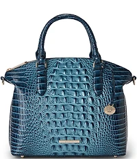 BRAHMIN Ombre Melbourne Collection Retro Blue Duxbury Satchel Bag
