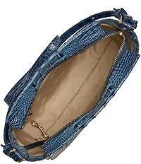 BRAHMIN Ombre Melbourne Collection Retro Blue Hillary Crossbody Bag