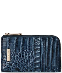 BRAHMIN Ombre Melbourne Collection Retro Blue Lennon Credit Card Wallet