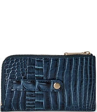 BRAHMIN Ombre Melbourne Collection Retro Blue Lennon Credit Card Wallet