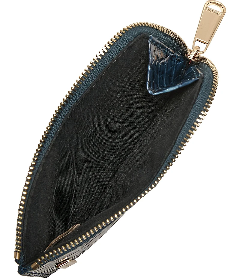 BRAHMIN Ombre Melbourne Collection Retro Blue Lennon Credit Card Wallet
