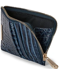 BRAHMIN Ombre Melbourne Collection Retro Blue Lennon Credit Card Wallet