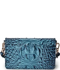 BRAHMIN Ombre Melbourne Collection Retro Blue Minuette Crossbody Bag