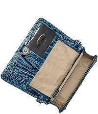 BRAHMIN Ombre Melbourne Collection Retro Blue Minuette Crossbody Bag