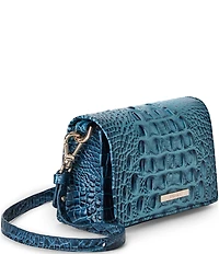 BRAHMIN Ombre Melbourne Collection Retro Blue Minuette Crossbody Bag
