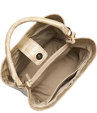 BRAHMIN Orinoco Collection Champagne Amelia Bucket Bag