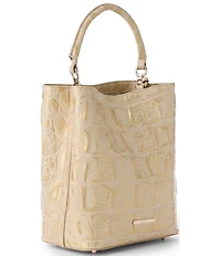 BRAHMIN Orinoco Collection Champagne Amelia Bucket Bag