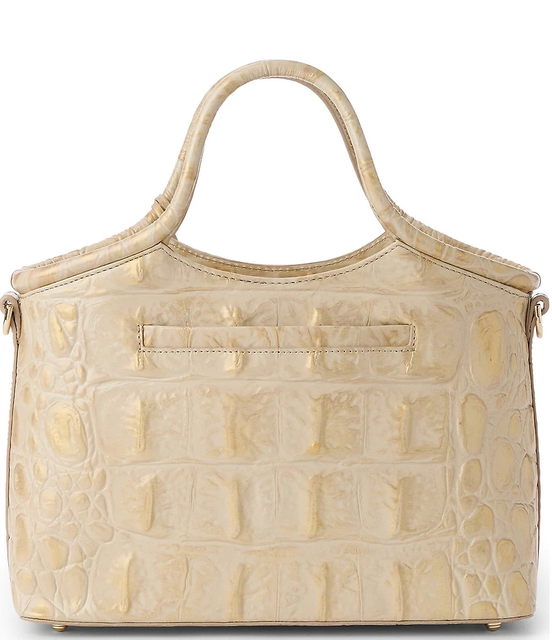 BRAHMIN Orinoco Collection Champagne Small Elaine Satchel Bag