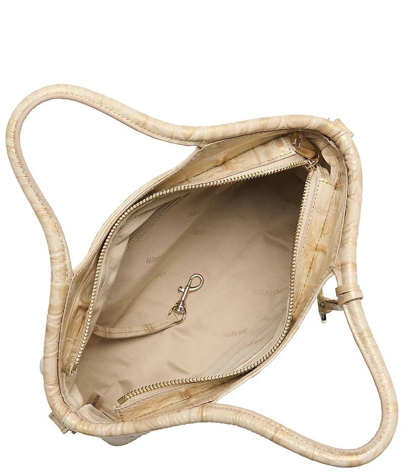 BRAHMIN Orinoco Collection Champagne Small Elaine Satchel Bag