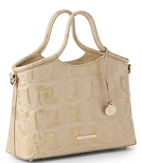BRAHMIN Orinoco Collection Champagne Small Elaine Satchel Bag