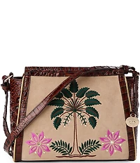 BRAHMIN Palawan Collection Pecan Hillary Crossbody Bag