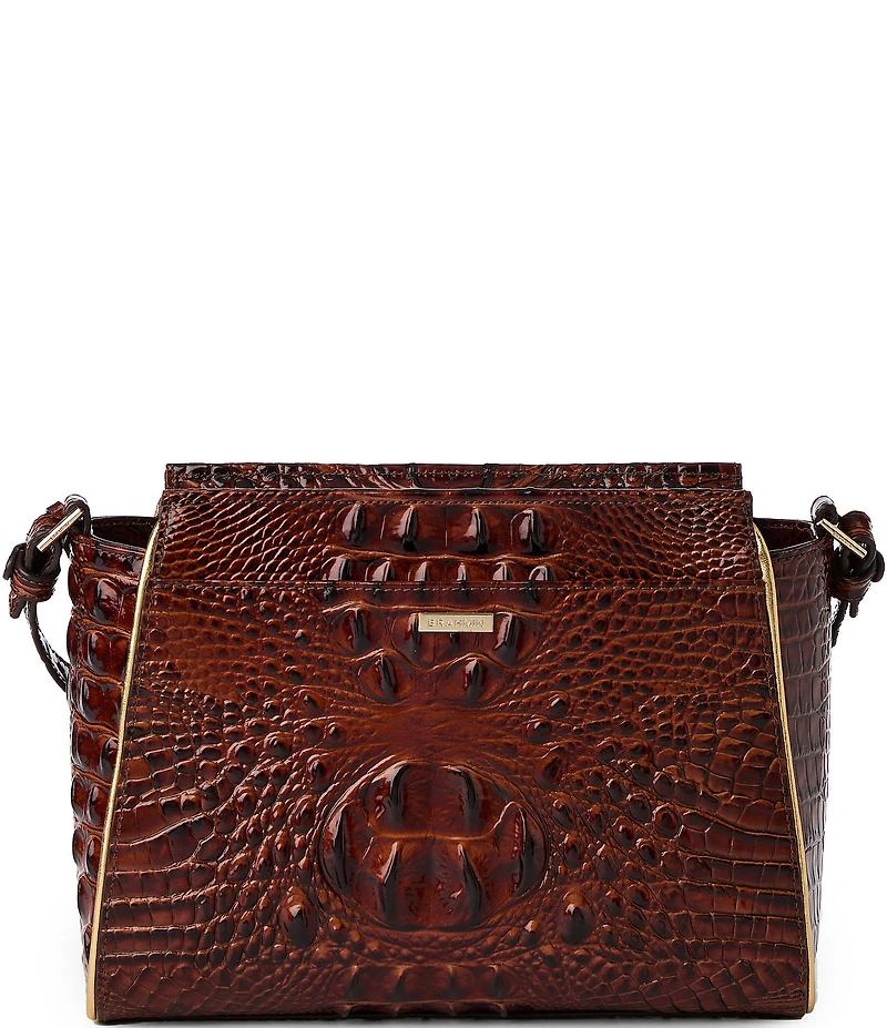 BRAHMIN Palawan Collection Pecan Hillary Crossbody Bag
