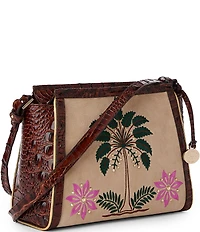 BRAHMIN Palawan Collection Pecan Hillary Crossbody Bag