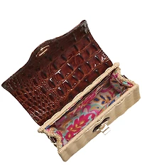 BRAHMIN Pecan Maison Liliana Wicker Top Handle Satchel Bag
