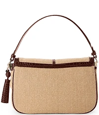 BRAHMIN Pecan Windswept Collection Jolene Raffia Shoulder Bag