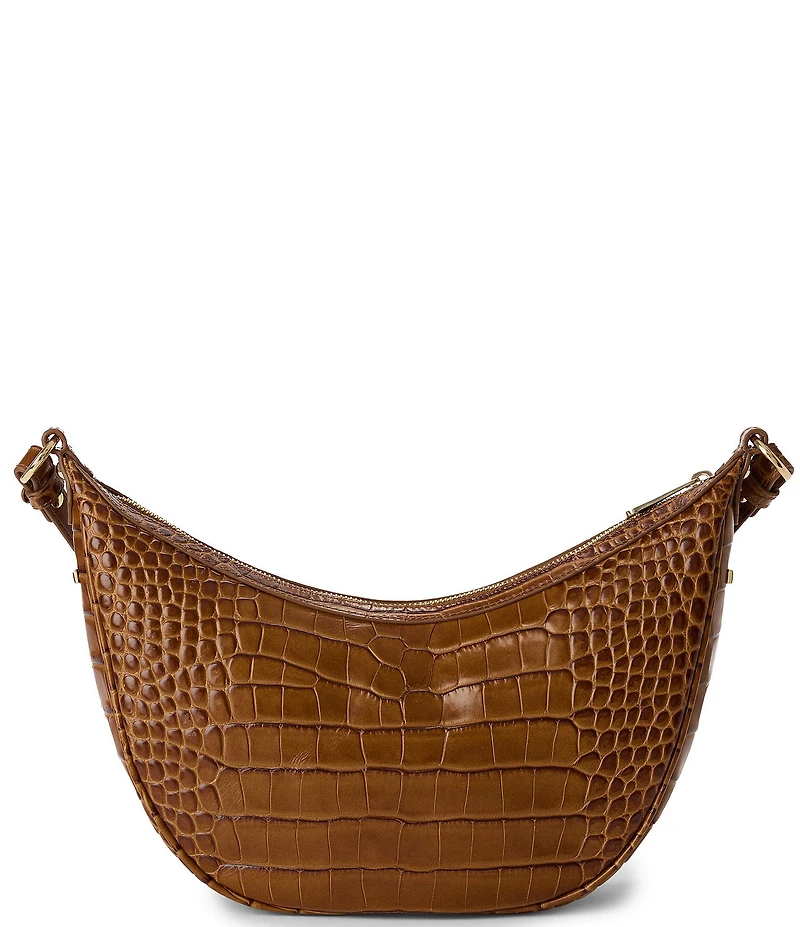 BRAHMIN Percy Saddle Venture Woven Straw Crossbody Bag