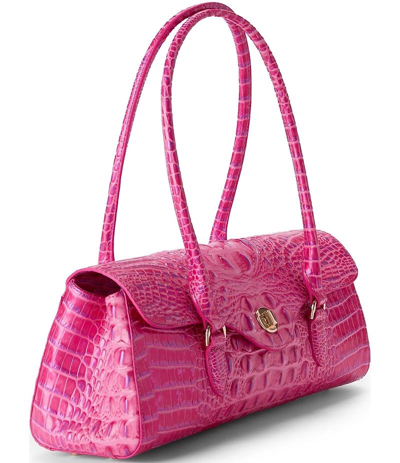 BRAHMIN Phlox Pink Dayan Satchel Bag