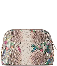 BRAHMIN Piaffe Collection Amal Snake Print Floral Crossbody Bag