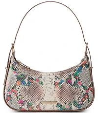 BRAHMIN Piaffe Collection Kyrie Snake Print Floral Shoulder Bag