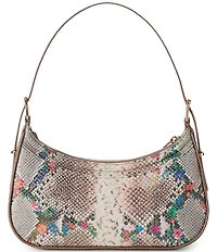 BRAHMIN Piaffe Collection Kyrie Snake Print Floral Shoulder Bag