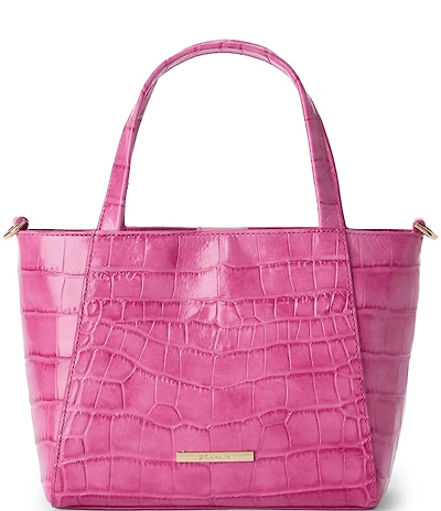 BRAHMIN Pink Alba Collection Small Mona Tote Bag