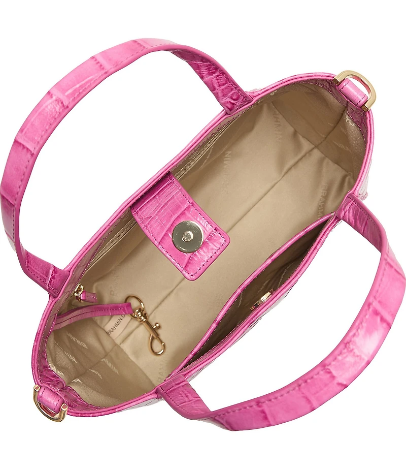 BRAHMIN Pink Alba Collection Small Mona Tote Bag