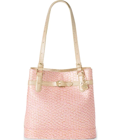 BRAHMIN Pink Novella Collection Fiora Bucket Bag