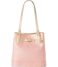 BRAHMIN Pink Novella Collection Fiora Bucket Bag