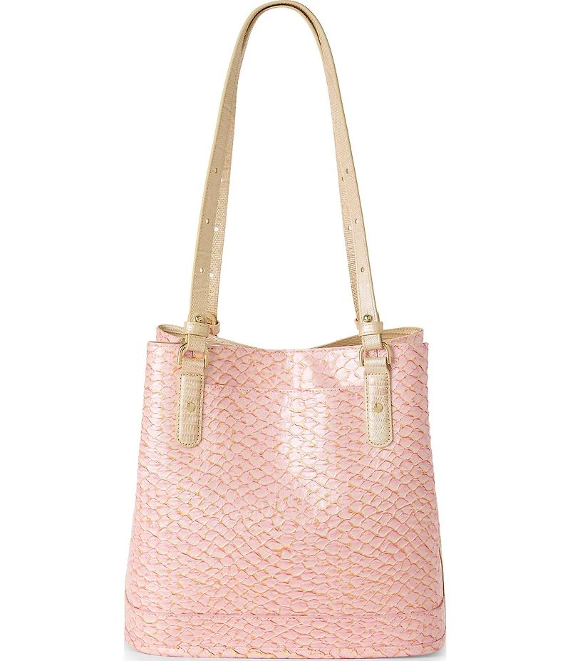 BRAHMIN Pink Novella Collection Fiora Bucket Bag
