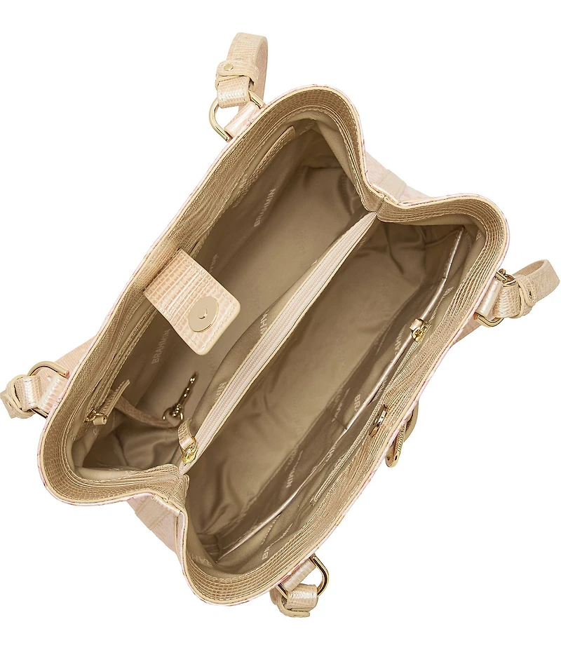 BRAHMIN Pink Novella Collection Fiora Bucket Bag