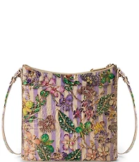 BRAHMIN Pinstripe Petals Melbourne Collectin Katie Crossbody Bag