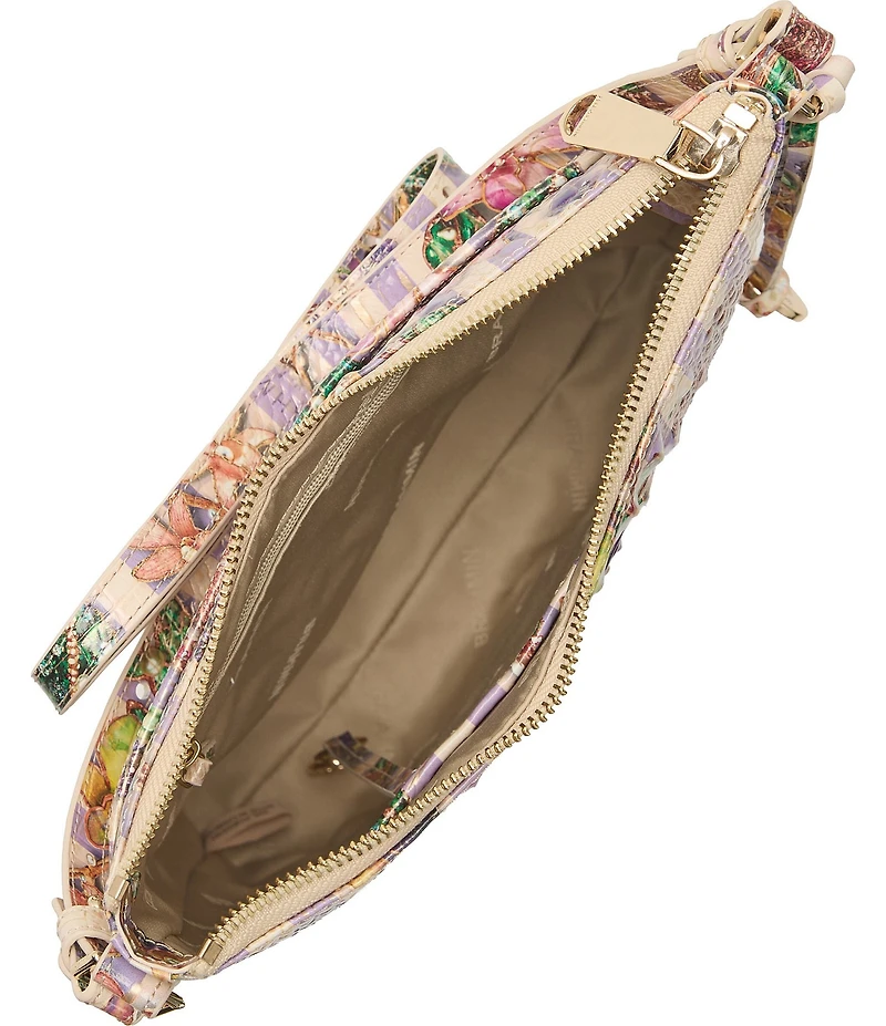 BRAHMIN Pinstripe Petals Melbourne Collectin Katie Crossbody Bag