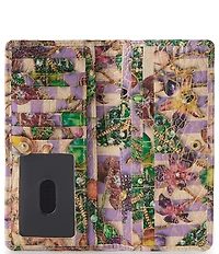 BRAHMIN Pinstripe Petals Melbourne Collection Ady Wallet