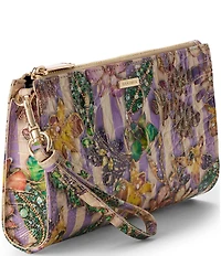 BRAHMIN Pinstripe Petals Melbourne Collection Daisy Wristlet