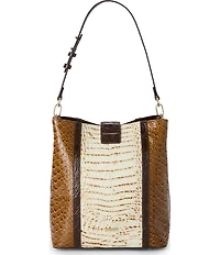 BRAHMIN Rambla Collection Multi Celina Buckle Bucket Bag