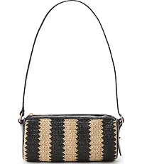BRAHMIN Resort Samos Collection Billie Raffia Barrel Shoulder Bag