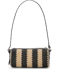 BRAHMIN Resort Samos Collection Billie Raffia Barrel Shoulder Bag
