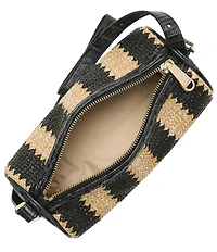 BRAHMIN Resort Samos Collection Billie Raffia Barrel Shoulder Bag