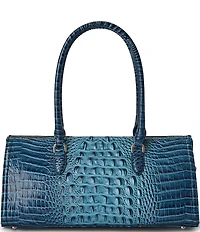 BRAHMIN Retro Blue Melbourne Ombre Sophia E/W Satchel Bag