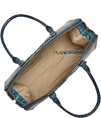 BRAHMIN Retro Blue Melbourne Ombre Sophia E/W Satchel Bag