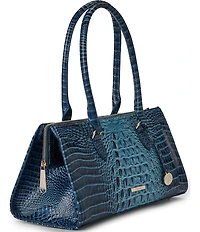 BRAHMIN Retro Blue Melbourne Ombre Sophia E/W Satchel Bag