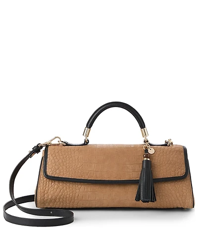 BRAHMIN San Lorenzo Collection Latte Dayan Satchel Bag
