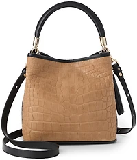 BRAHMIN San Lorenzo Collection Latte Mini Amelia Top Handle Crossbody Bag