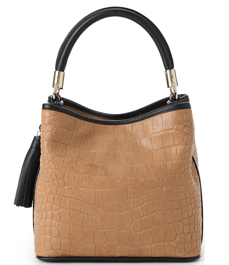 BRAHMIN San Lorenzo Collection Latte Mini Amelia Top Handle Crossbody Bag