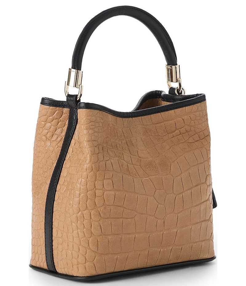 BRAHMIN San Lorenzo Collection Latte Mini Amelia Top Handle Crossbody Bag